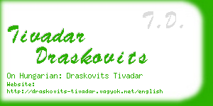 tivadar draskovits business card